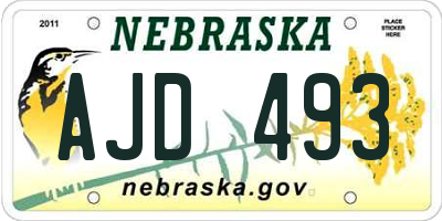 NE license plate AJD493
