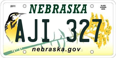 NE license plate AJI327