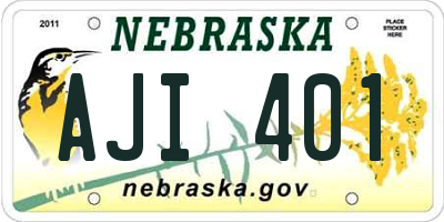 NE license plate AJI401