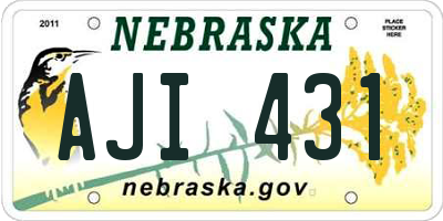 NE license plate AJI431