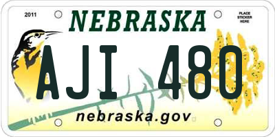 NE license plate AJI480