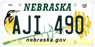 NE license plate AJI490