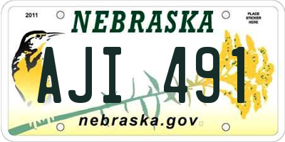 NE license plate AJI491