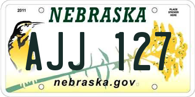 NE license plate AJJ127