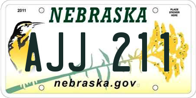 NE license plate AJJ211