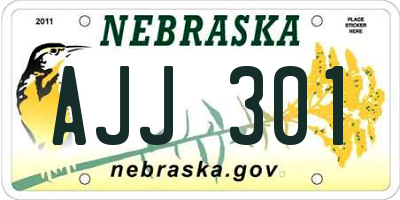 NE license plate AJJ301