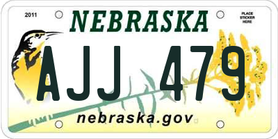 NE license plate AJJ479