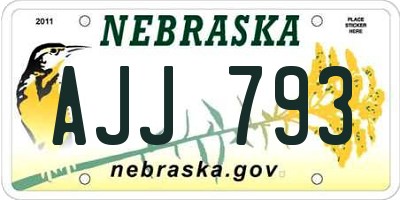 NE license plate AJJ793