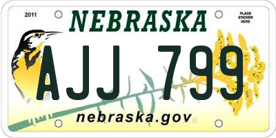 NE license plate AJJ799