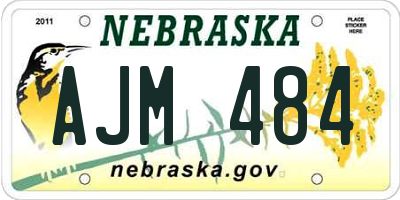NE license plate AJM484