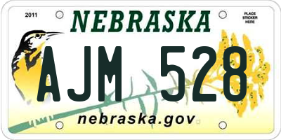 NE license plate AJM528