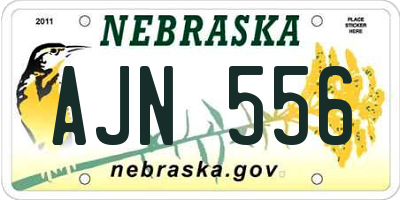 NE license plate AJN556