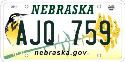 NE license plate AJQ759