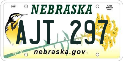 NE license plate AJT297
