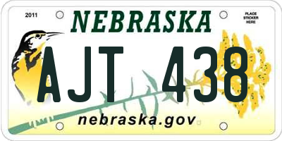NE license plate AJT438