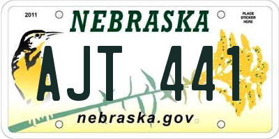 NE license plate AJT441