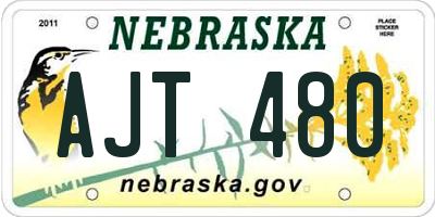NE license plate AJT480