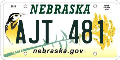 NE license plate AJT481