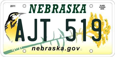 NE license plate AJT519