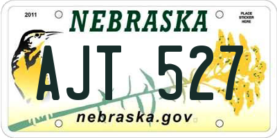 NE license plate AJT527