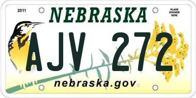 NE license plate AJV272