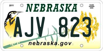 NE license plate AJV823