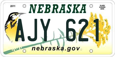 NE license plate AJY621