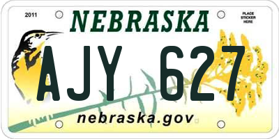NE license plate AJY627
