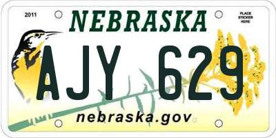 NE license plate AJY629