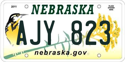 NE license plate AJY823