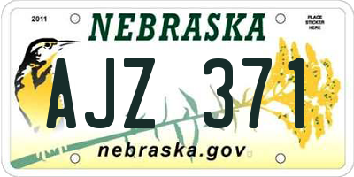 NE license plate AJZ371