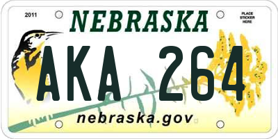 NE license plate AKA264