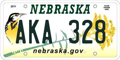 NE license plate AKA328