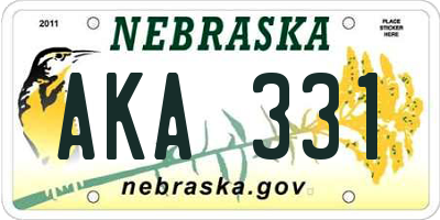 NE license plate AKA331