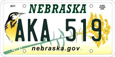 NE license plate AKA519