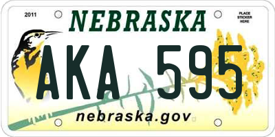 NE license plate AKA595