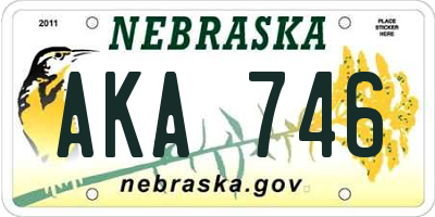 NE license plate AKA746