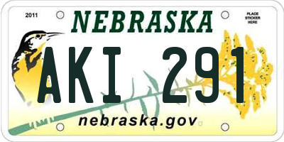 NE license plate AKI291