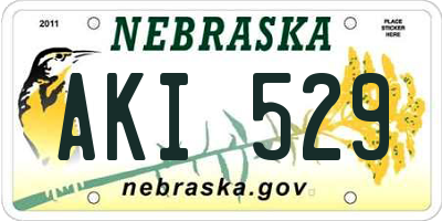 NE license plate AKI529