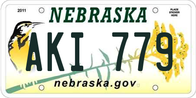 NE license plate AKI779
