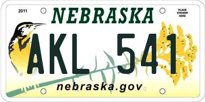 NE license plate AKL541