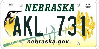 NE license plate AKL731