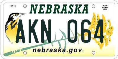 NE license plate AKN064