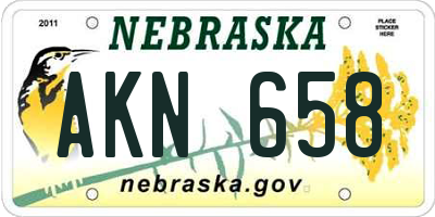 NE license plate AKN658