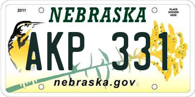 NE license plate AKP331