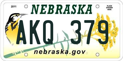 NE license plate AKQ379