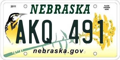 NE license plate AKQ491
