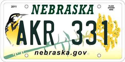 NE license plate AKR331