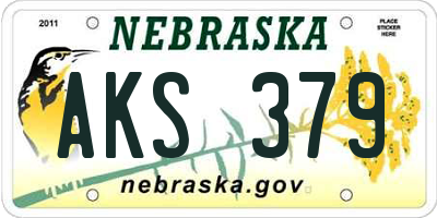 NE license plate AKS379
