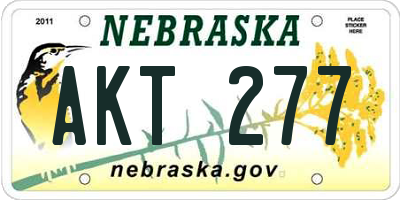 NE license plate AKT277